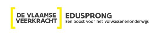 Logo van Edusprong, een boost voor het volwassenenonderwijs